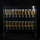 25" Clear Acrylic 18 Champagne Glass Display Stand, 2-Tier Table Top Cocktail Rack