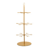 33inch Gold Metal 12-Arm Cocktail Glass Tree Stand, Champagne Flute Long Stem#whtbkgd