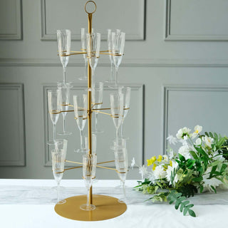 Gorgeous Gold Champagne Flute Holder Stand Gorgeous Gold Champagne Flute Holder Stand