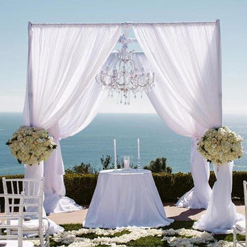 10ft 4-Post DIY Photography Backdrop Stand, Wedding Arch Canopy Tent