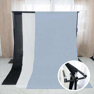 10ft DIY Triple Cross Bars and Mounting Brackets For Backdrop Stands