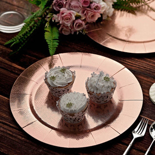 Rose Gold Disposable Charger Plates - The Perfect Tableware Solution Rose Gold Disposable Charger Plates - The Perfect Tableware Solution
