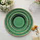 25 Pack | 13inch Hunter Emerald Green Sunray Heavy Duty Paper Charger Plates