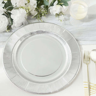 Add Elegance to Your Table with Sunray Metallic Silver Charger Plates Add Elegance to Your Table with Sunray Metallic Silver Charger Plates