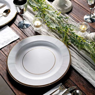 Add Elegance to Your Table with Sunray White 13" Disposable Charger Plates Add Elegance to Your Table with Sunray White 13" Disposable Charger Plates