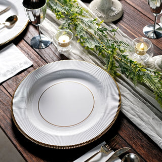 Add Elegance to Your Table with Sunray White 13" Disposable Charger Plates
