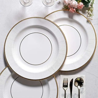 Create a Stunning Table Setting with Sunray White 13" Disposable Charger Plates Create a Stunning Table Setting with Sunray White 13" Disposable Charger Plates