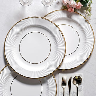 Create a Stunning Table Setting with Sunray White 13" Disposable Charger Plates