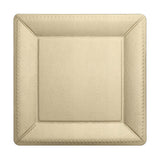 10 Pack | 13inch Champagne Textured Disposable Square Charger Plates#whtbkgd