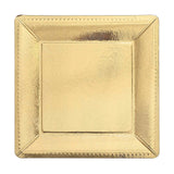 10 Pack | 13inch Gold Textured Disposable Square Charger Plates#whtbkgd