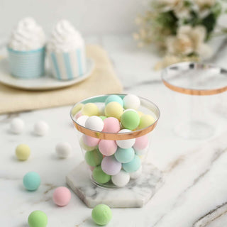 Elegant Rose Gold Rim Plastic Party Cups Elegant Rose Gold Rim Plastic Party Cups