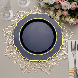 Enhance Your Table Setting with Navy Blue Plastic Dinner Plates