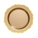 8inch Gold Plastic Dessert Salad Plates, Disposable Tableware Round With Gold Scalloped Rim#whtbkgd