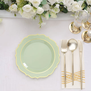 Elevate Your Event Decor with Sage Green Dessert Plates
