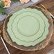 10 Pack | 8inch Sage Green Hard Plastic Dessert Appetizer Plates, Disposable Tableware