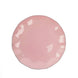 Dusty Rose Salad Plates with Gold Ruffled Rim, Disposable Appetizer Dessert Dinnerware#whtbkgd
