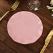 Dusty Rose Disposable Salad Plates with Gold Ruffled Rim, Disposable Appetizer Dessert Dinnerware