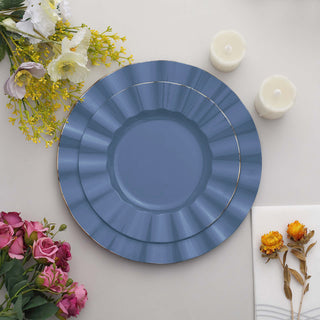 Ocean Blue Heavy Duty Disposable Dinner Plates