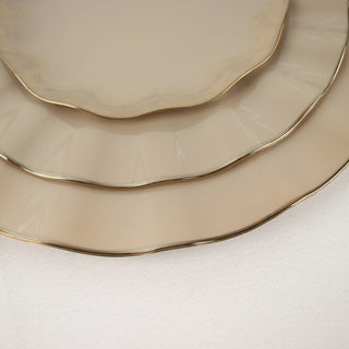 Dine in Style with Our Gold Ruffled Rim Plates