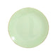 10 Pack | 10inch Glossy Sage Green Round Plastic Dinner Plates With Gold Rim#whtbkgd