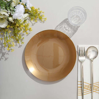 Elegant Gold Round Plastic Salad Plates for All Your Party Needs Elegant Gold Round Plastic Salad Plates for All Your Party Needs