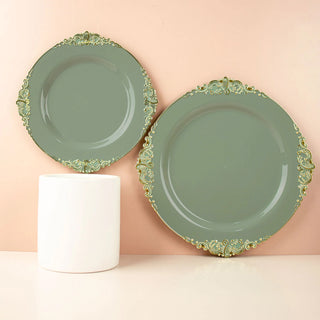 Elevate Your Event with Dusty Sage Green Party Plates