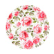 25 Pack | Rose 9inch Flower Bouquet Design Premium Dinner Paper Plates - 300 GSM#whtbkgd