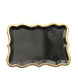 10 Pack | Elegant Black / Gold Rim Heavy Duty Paper Serving Trays#whtbkgd