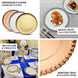 10 Pack | Scallop Rim Cardboard Serving Trays, Charger Plates Gold 13inch, Disposable Round