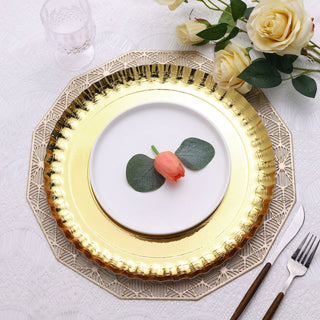 Add Elegance to Your Event with Gold Scalloped Rim Cardboard Serving Trays