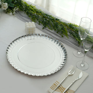 Add Elegance to Your Event with Silver Scallop Rim Cardboard Serving Trays