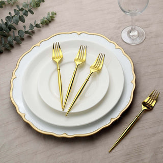 Convenience and Style with Gold 8" Heavy Duty Plastic Forks Convenience and Style with Gold 8" Heavy Duty Plastic Forks