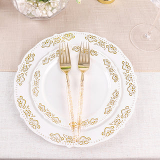 Add Glamour and Elegance with Gold Glittered Disposable Forks