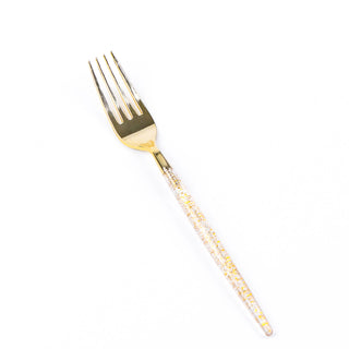 Dazzling and Reliable Gold Glittered Forks