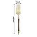 24 Pack | 6inch Gold / Brown Plastic Dessert Forks With Roman Column Handle