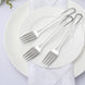 24 Pack | 7inch Silver Modern Hollow Handle Design Plastic Forks, Disposable Silverware
