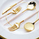 Metallic Gold Modern Silverware Set, Premium Plastic Cutlery Set With Rose Gold Handle - 8Inch