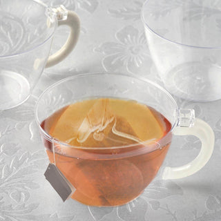 12 Pack | 6oz Disposable Hard Plastic Coffee Tea Cups With Handle 12 Pack | 6oz Disposable Hard Plastic Coffee Tea Cups With Handle