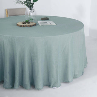 Create a Stunning Tablescape with the Dusty Blue Seamless Round Tablecloth Create a Stunning Tablescape with the Dusty Blue Seamless Round Tablecloth
