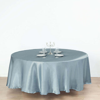 Elevate Your Event with the Dusty Blue Satin Tablecloth Elevate Your Event with the Dusty Blue Satin Tablecloth