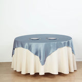 60"x 60" Dusty Blue Seamless Square Satin Tablecloth Overlay