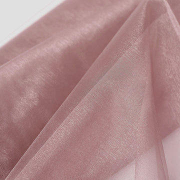 54"x10yd Dusty Rose Solid Sheer Chiffon Fabric Bolt, DIY Voile Drapery Fabric