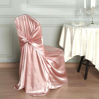 Create Unforgettable Moments with the Dusty Rose Universal Satin Chair Cover Create Unforgettable Moments with the Dusty Rose Universal Satin Chair Cover
