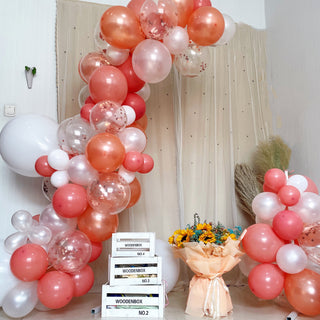 Dusty Rose, White, and Clear DIY Balloon Garland Arch Party Kit