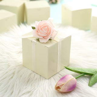 Ivory Party Favor Boxes for Elegant Events