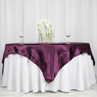 Create a Royal Atmosphere with our Satin Tablecloth Overlay