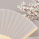 5 Pack Silver Asian Silk Folding Fans Party Favors, Oriental Folding Fan Favors