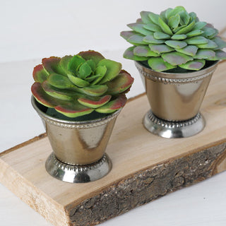 Create a Magical Atmosphere with Small Silver Metal Beaded Rim Mint Julep Cups