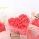 4 Pack | 24 Pcs Coral Scented Rose Soap Heart Shaped Party Favors With Gift Boxes And Ribbon