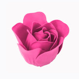 24 Pcs Fuchsia Scented Rose Soap Heart Shaped Party Favors With Gift Boxes And Ribbon